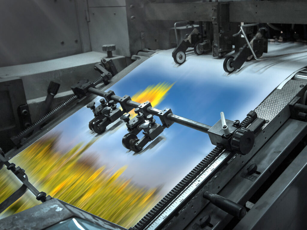 modern printing press 4 color printing process